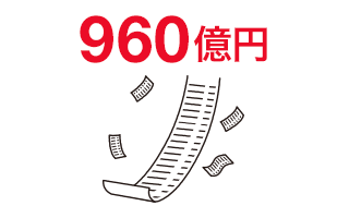 960億円